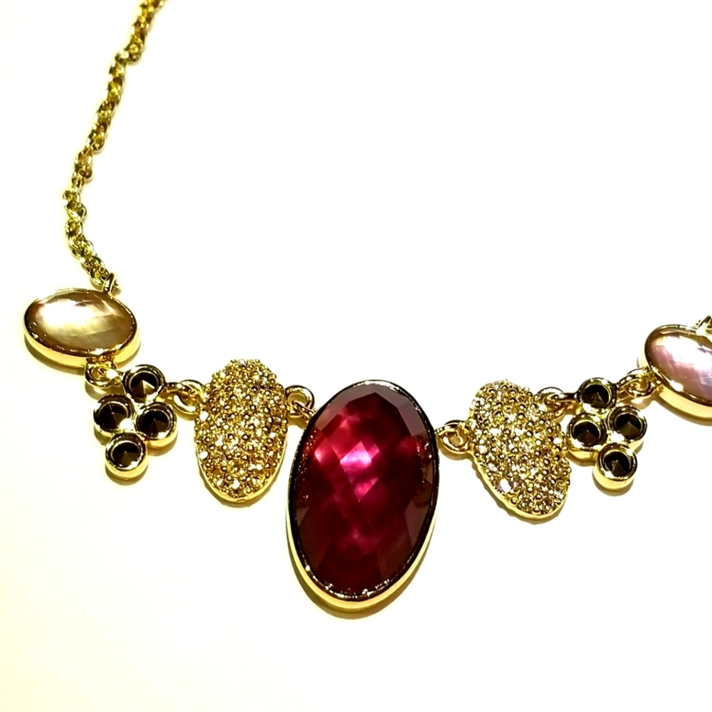 Judith Jack necklace purple mother of pearl doublet S925